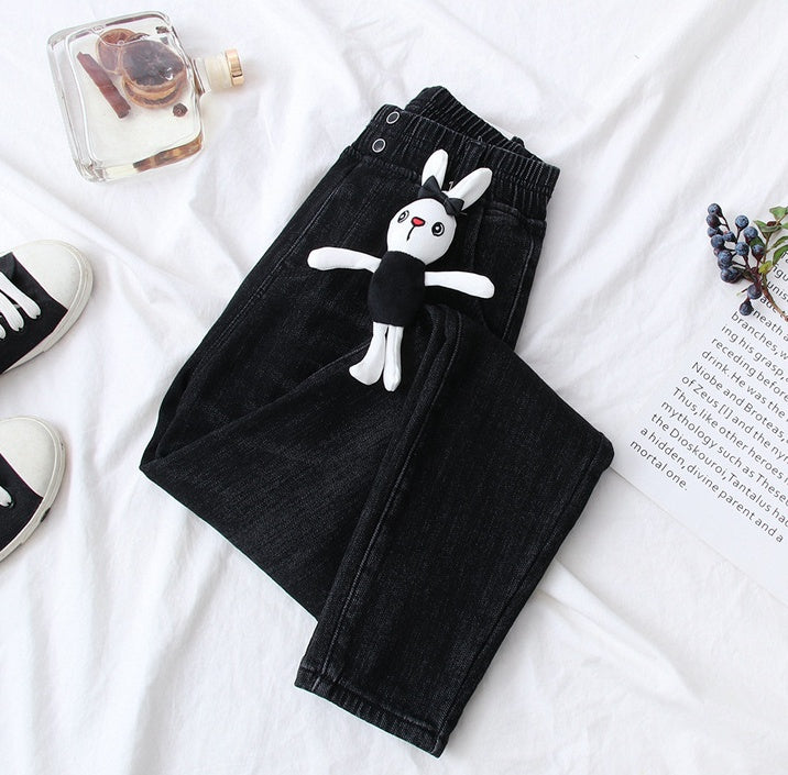 Bunny Accessory High Waist Denim Jeans