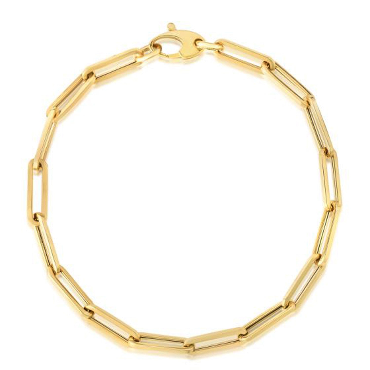 10K Yellow Gold Lite Paperclip Bracelet (4.20 mm)