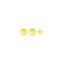 14k Yellow Gold Ball Earrings with Faceted Texture(7mm)