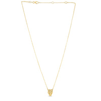 14k Yellow Gold Panther Head Necklace