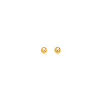 14k Yellow Gold Polished Round Stud Earrings(3mm)