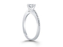 14k White Gold Channel Set Cathedral Engagement Ring