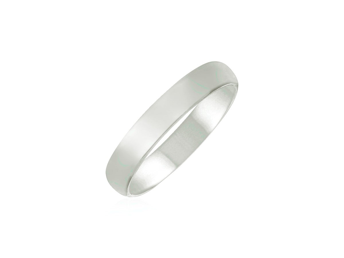 14k White Gold Comfort Fit Wedding Band(4.00 mm)
