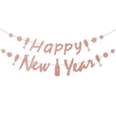 New Year Party Glitter Happy New Year Letter Hanging Flag