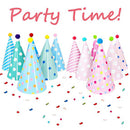 Colorful party hats