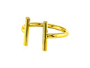 14k Yellow Gold Open Ring with Bars