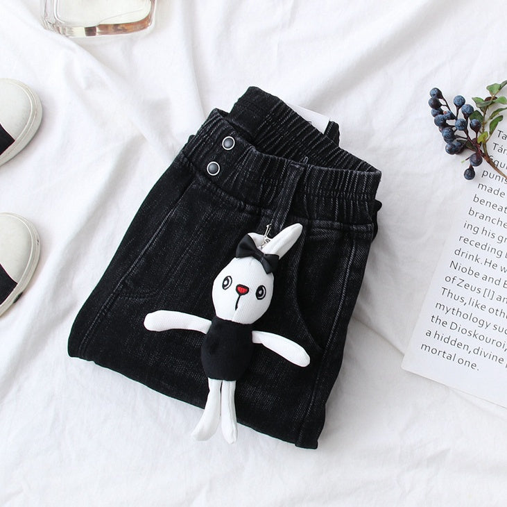 Bunny Accessory High Waist Denim Jeans