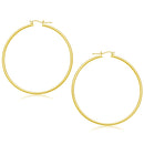 14k Yellow Gold Polished Hoop Earrings (2x55mm)