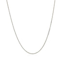 Sterling Silver Rhodium Plated Cable Chain (0.60 mm)