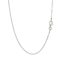 Sterling Silver Rhodium Plated Cable Chain (0.60 mm)