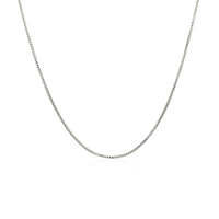 Sterling Silver Rhodium Plated Box Chain (0.70 mm)
