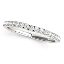 14k White Gold Curved Style Diamond Wedding Ring (1/3 cttw)