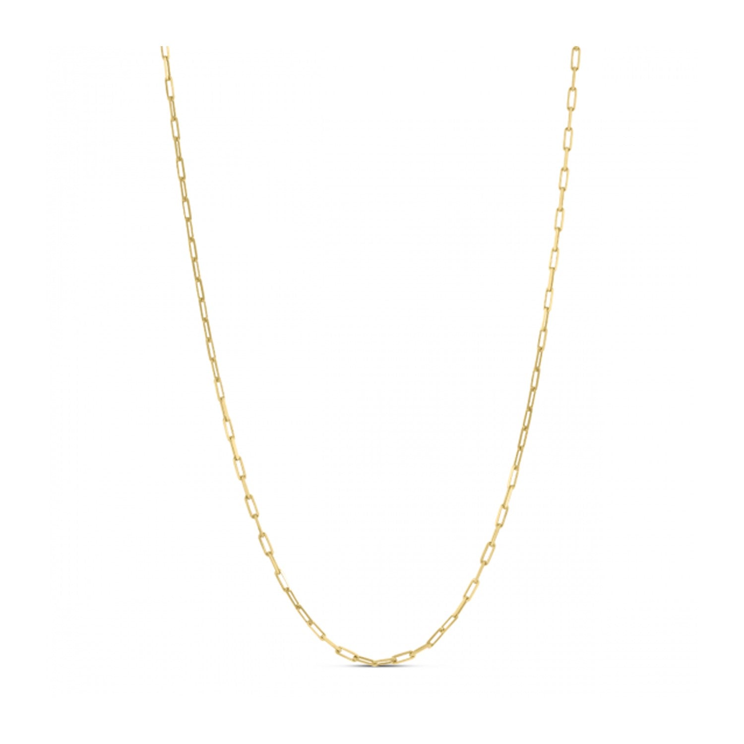 Sterling Silver Gold Plated Paperclip Chain (1.80 mm)