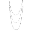 Sterling Silver Three Strand Marina Link Necklace