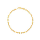 Moon Cut Bead Chain Bracelet in 14k Yellow Gold  (3.00 mm)