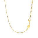 14k Yellow Gold Necklace with Polished Curved Bar Pendant