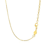 14k Yellow Gold Necklace with Polished Curved Bar Pendant