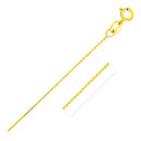 14k Yellow Gold Diamond Cut Cable Link Chain (0.68 mm)