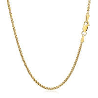 14k Yellow Gold Solid Round Box Chain (1.6 mm)