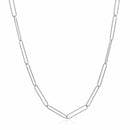 14k White Gold Wire Paperclip Chain (2.7 mm)