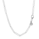 14k White Gold Wire Paperclip Chain (2.7 mm)