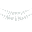 New Year Party Glitter Happy New Year Letter Hanging Flag