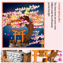 Japanese-style Street View Lighting Rotating Flower Box Assembling Building Blocks