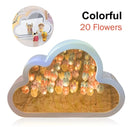 Tulip Night Lamp DIY Material Cloud Tulips Night Lamp Decorative Mirrors Photo Frame LED Table Lights Korean Creative Desk Bedroom Handmade Birthday Gifts